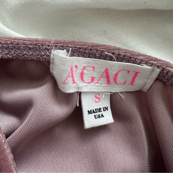 A'gaci Purple Velvet V Neck Peplum Top 2000s Y2K Size Small Festival Party GNO - Picture 3 of 4